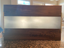 Load image into Gallery viewer, Custom-Made Black Walnut and Epoxy Charcuterie trays
